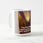 Tasse mit Liebe Zitat und Bild (Vorderseite Links)