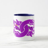 Tasse mit lila Dackeln (Zentrum)
