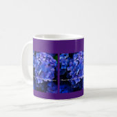 Tasse mit Lila Hydrangeas Hand mir einen Ventilato (Vorderseite Links)