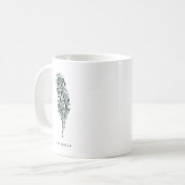 Tasse mit Linolschnitt-Buchstabe A und personalisi (Vorderseite Links)