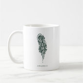 Tasse mit Linolschnitt-Buchstabe A und personalisi (Links)