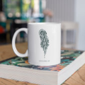 Tasse mit Linolschnitt-Buchstabe A und personalisi