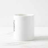 Tasse mit Linolschnitt-Buchstabe M und personalisi (Mittel)