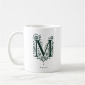 Tasse mit Linolschnitt-Buchstabe M und personalisi (Links)