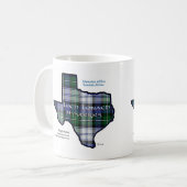 Tasse mit Loch Lonach Mysteries Tartan Texas Logo (Vorderseite Links)