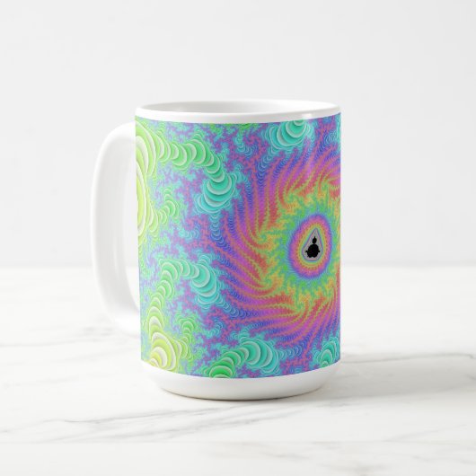 Tasse mit Mandelbrot Fraktal (Vorderseite Links)