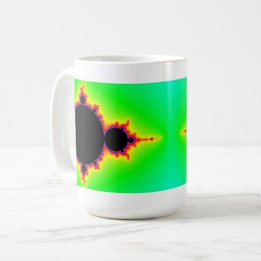 Tasse mit Mandelbrot Fraktal (Vorderseite Links)