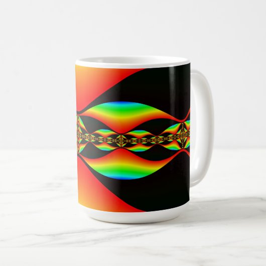 Tasse mit Mandelbrot Fraktal (VorderseiteRechts)