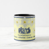 Tasse mit März-Geburts-Monats-Blume die Narzisse (Zentrum)