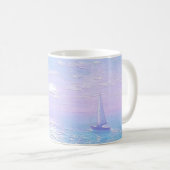 Tasse mit Meereslandschaftsdruck (VorderseiteRechts)