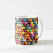 Tasse mit mehrfarbigem Wachsmalstift-Muster (VorderseiteRechts)