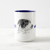 Tasse mit Mischzuchthund (Zentrum)