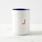 Tasse mit Monogramm Buchstabe J (Zentrum)