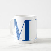 Tasse mit Monogramm Floral Letter (Vorderseite Links)