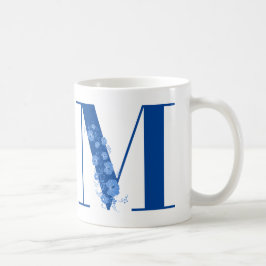 Tasse mit Monogramm Floral Letter