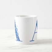 Tasse mit Monogramm Floral Letter (Mittel)