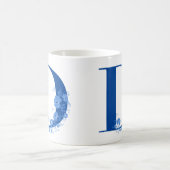 Tasse mit Monogramm Floral Letter D (Mittel)