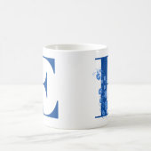 Tasse mit Monogramm Floral Letter E (Mittel)