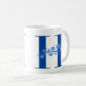 Tasse mit Monogramm Floral Letter H (VorderseiteRechts)