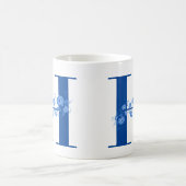 Tasse mit Monogramm Floral Letter H (Mittel)