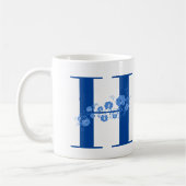 Tasse mit Monogramm Floral Letter H (Links)