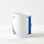 Tasse mit Monogramm Floral Letter K (Mittel)