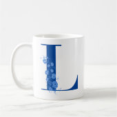 Tasse mit Monogramm Floral Letter L (Links)
