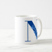 Tasse mit Monogramm Floral Letter N (VorderseiteRechts)