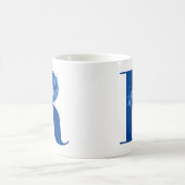 Tasse mit Monogramm Floral Letter R (Mittel)