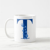 Tasse mit Monogramm Floral Letter T (Links)
