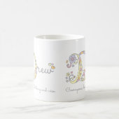 Tasse mit Monogramm und Bedeutung des Namens Drew (Mittel)