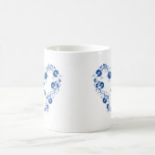 Tasse mit Monogramm und dem Blauen Herzsymbol (Mittel)