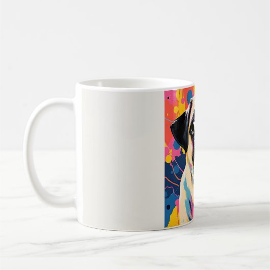 Tasse mit Mops-Design (Links)