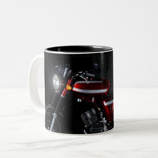 Tasse mit Motorrad (Vorderseite Links)
