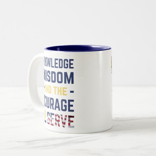 Tasse mit Motto (Vorderseite Links)