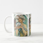 Tasse mit Mucha-Design (Links)