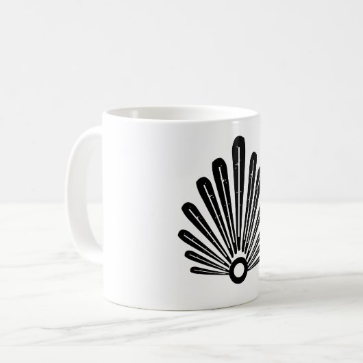 Tasse mit Muschel Design (Vorderseite Links)