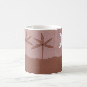 Tasse mit nächtlicher Bergwelt