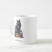 Tasse mit Name und Schwarzer Katze (Vorderseite Links)