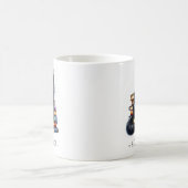 Tasse mit Name und Schwarzer Katze (Mittel)