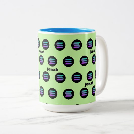 Tasse mit Namen Solana crypto Händler Kaffee Tasse (VorderseiteRechts)