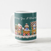 Tasse mit Niedlichem Lebkuchenzug (Vorderseite Links)