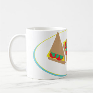 Tasse mit niedlichen Cartoon-Sandwichs