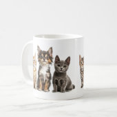 Tasse mit Niedlichen Kätzchen und Welpen (Vorderseite Links)
