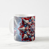 Tasse mit norwegischem Farbdesign (Vorderseite Links)