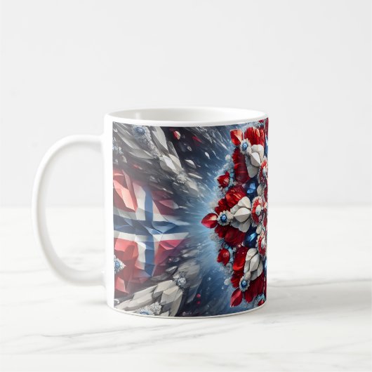 Tasse mit norwegischem Farbdesign (Links)