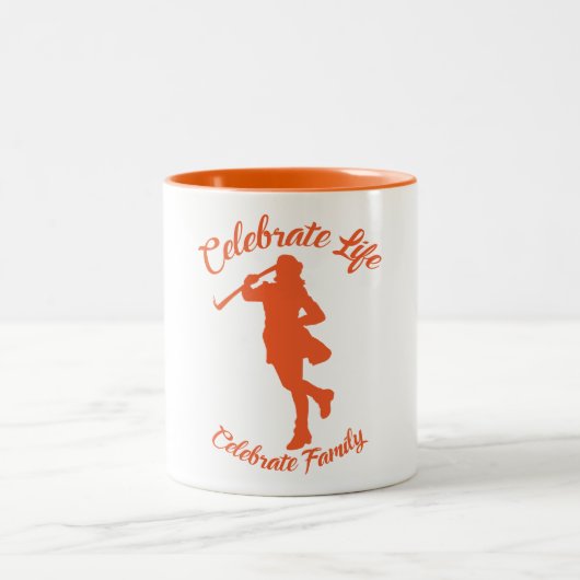 Tasse mit Orange-Silhouette (Mittel)