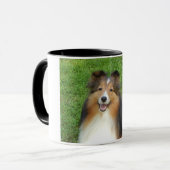 Tasse mit original Sheltie Foto (Vorderseite Links)