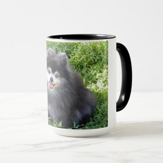 Tasse mit originalem Foto eines Spitzes (VorderseiteRechts)