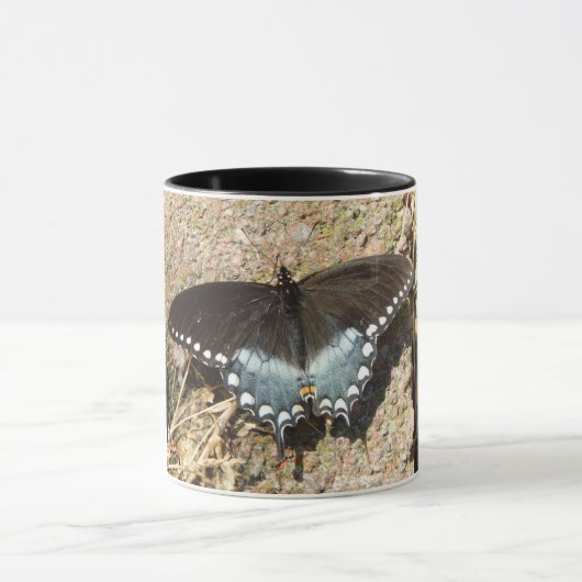 Tasse mit originalem Foto eines wunderschönen Schm (Zentrum)